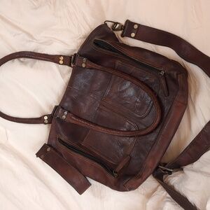 Brown Leather Tote Bag